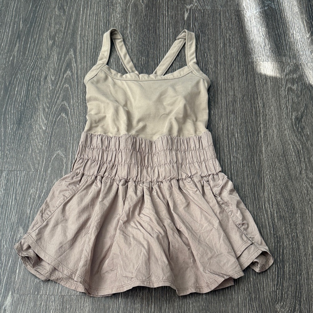 FP Movement by Free People Taupe Women's Way Home Skort Romper XS
